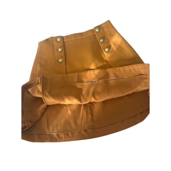 J.Crew Mustard Gold Wool A-Line Skirt - Size 8 - Button Front - FA16 - Picture 3 of 10
